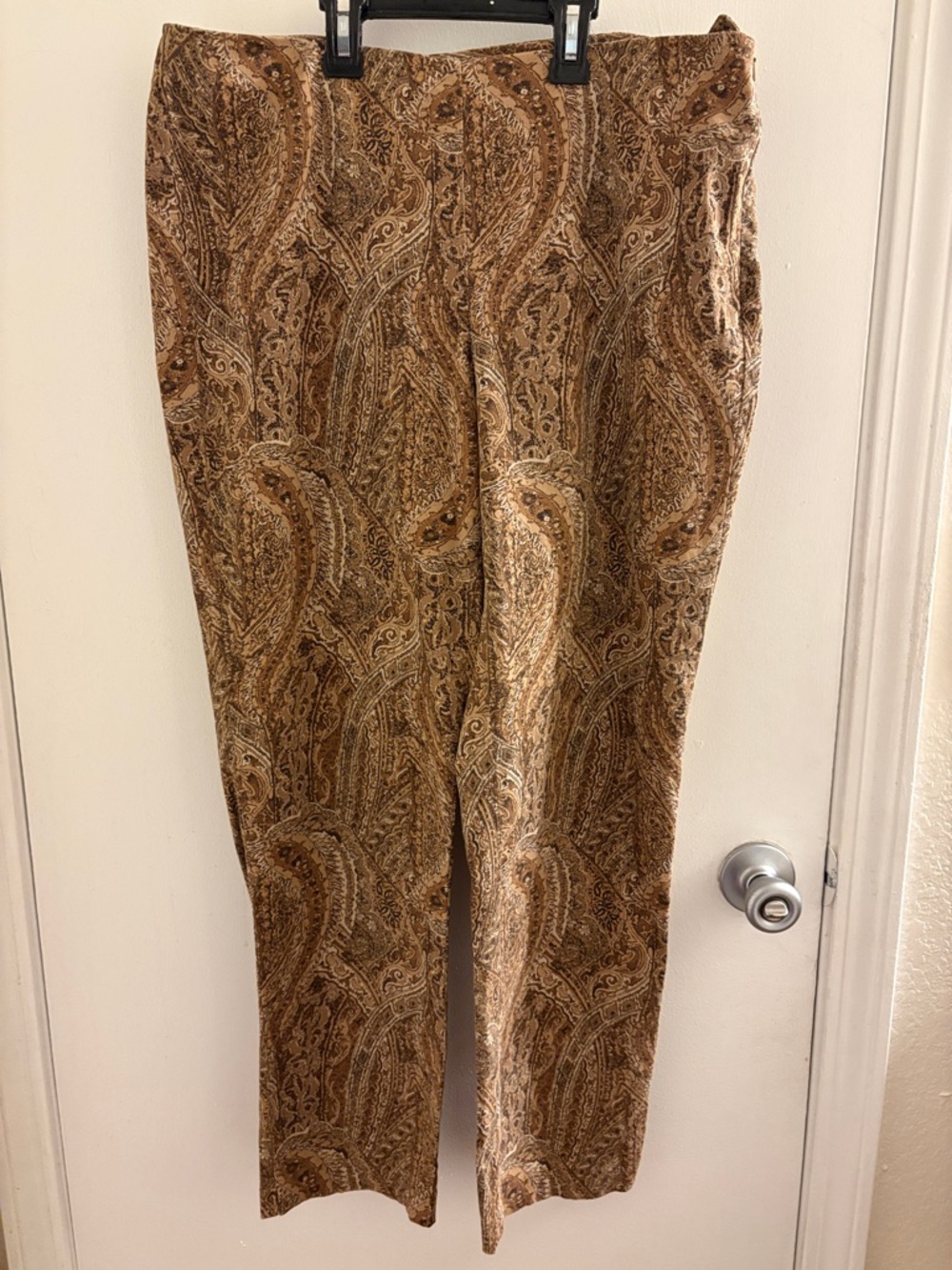 J. Jill Brown Paisley Stretch Trousers